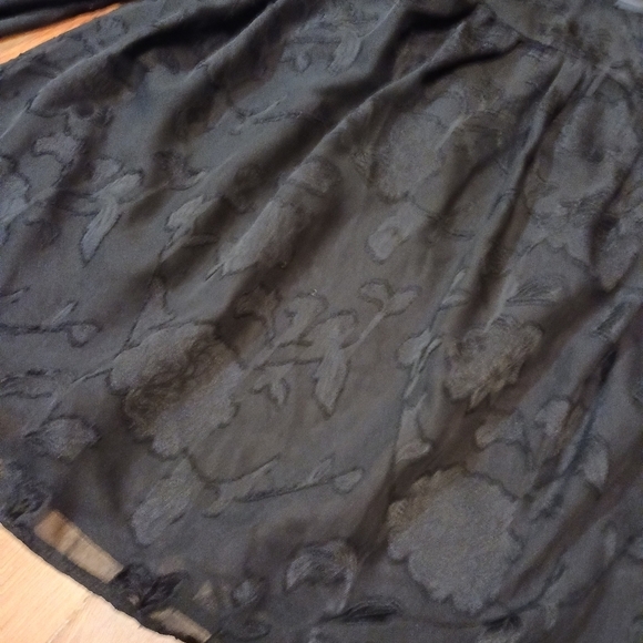 anna-kaci Black Gauzy Floral Blouse New NWT Ladies Small Gothic Noir Lolita - Picture 2 of 4